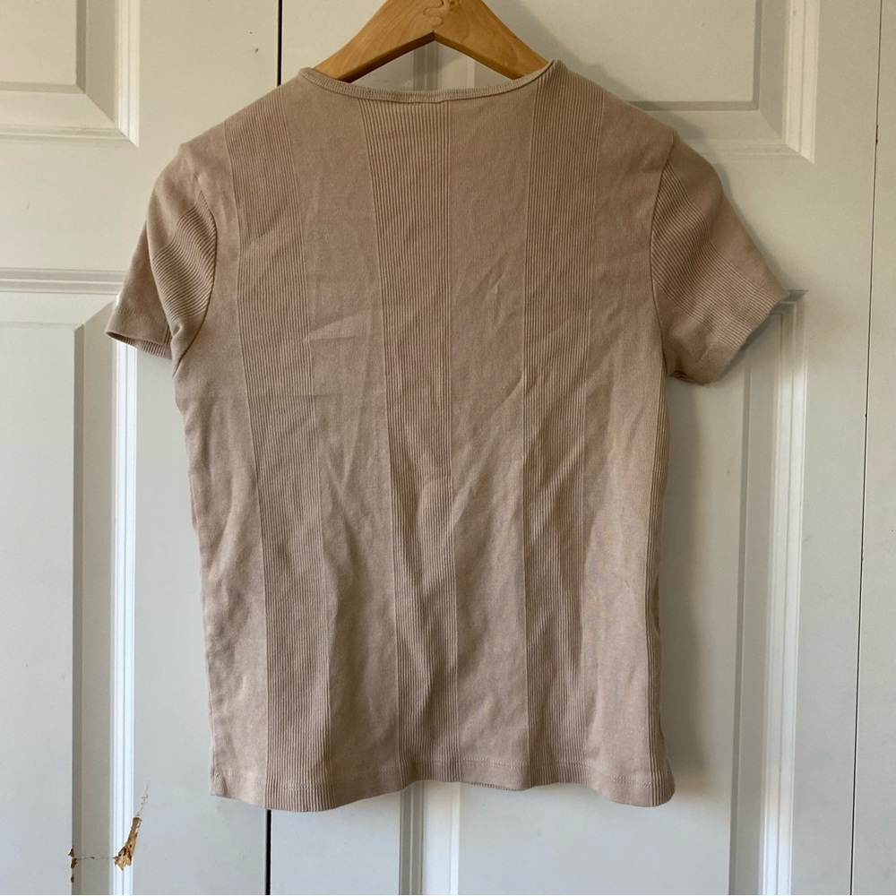 STARTER Beige Short Sleeve Women's Tee - Picture 2 of 3